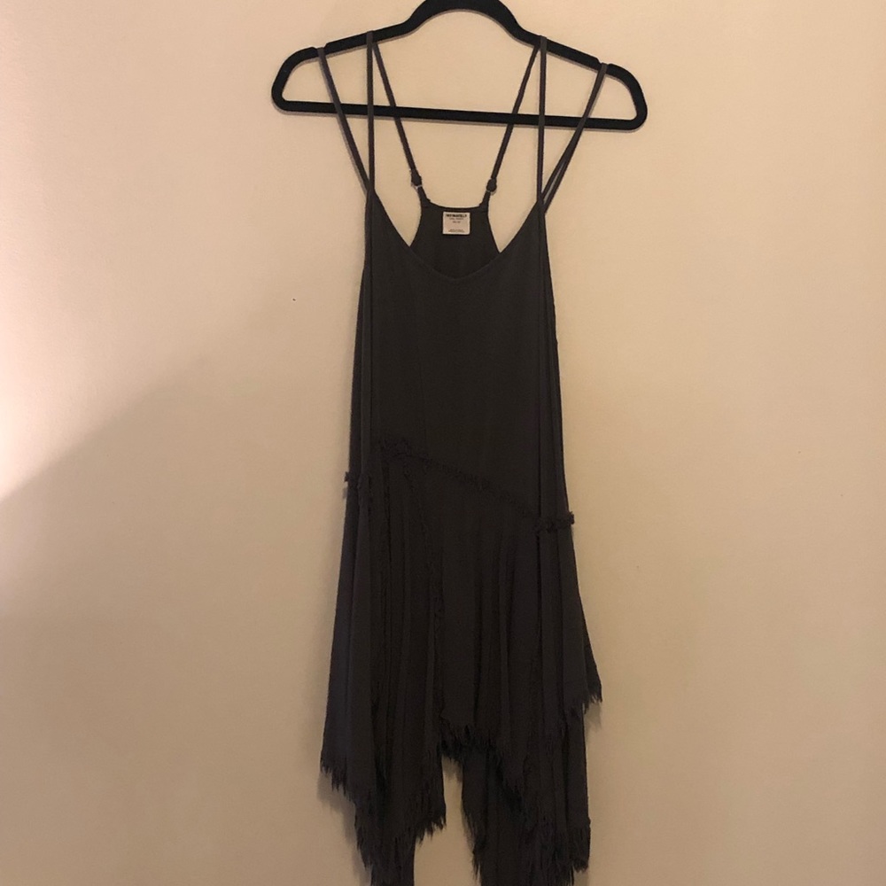 Free people charcoal grey witchy slip - Picture 2 of 8